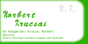 norbert krucsai business card